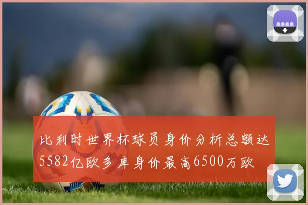 比利时世界杯球员身价分析总额达5582亿欧多库身价最高6500万欧